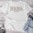 Floral Mama Est 2024 Promoted To Mommy 2024 For Mother's Day Women T-shirt Unique Gifts