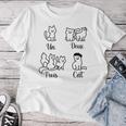 French Teacher Un Deux Trois Cat Family Cat Women Women T-shirt Funny Gifts