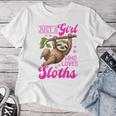 Lazy Sloth Just A Girl Who Loves Sloths Women T-shirt Funny Gifts