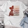Girl Retro First Name Lainey Personalized Cowgirl Party Women T-shirt Funny Gifts