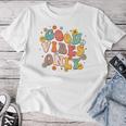 Good Vibes Only Peace Sign Love 60S 70S Retro Groovy Hippie Women T-shirt Funny Gifts