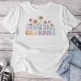 Grandma Flowers Groovy Retro Hippie Wildflower Mother's Day Women T-shirt Unique Gifts