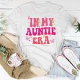 Groovy In My Auntie Era Baby Announcement Aunt Mother's Day Women T-shirt Unique Gifts