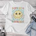 Groovy It's My Birthday Ns Girls Retro Smile Face Women T-shirt Personalized Gifts