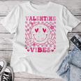 Groovy Valentines Day For Girl Valentine Vibes Women T-shirt Funny Gifts