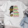 I'm Black History Messy Bun Black Queen Afro Girl Bhm Pride Women T-shirt Personalized Gifts