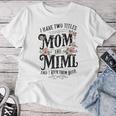 Lustige Oma Geschenke Boho Floral Zwei Titel Mama Und Mimi T-shirt Frauen Lustige Geschenke