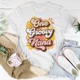 One Groovy Nana Grandma Floral Retro Womens Women T-shirt Unique Gifts