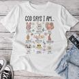 Retro God Says I Am Christian Jesus Happy Easter Day Bunny Women T-shirt Funny Gifts