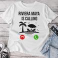 Riviera Maya Está Llamando Un Divertido Recuerdo De Vacaciones De Verano Camiseta de mujer Regalos divertidos
