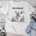 He Is Rizzin Easter Jesus Basketball Christian Religious Women T-shirt Funny Gifts