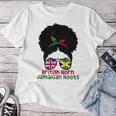 Uk British Grown Jamaican Roots Messy Bun Women T-shirt Personalized Gifts