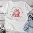 Vanille Cupcake Mit Erdbeeren Auf Dem Rücken T-shirt Frauen Lustige Geschenke