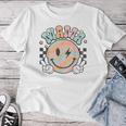 Verzweifelte Mama Kariert Groovy Smile Mama Life Muttertag T-shirt Frauen Lustige Geschenke