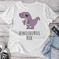 Vinosaurus Rex Dino Dinosaur Wine Wine Am Pm Fun T-shirt Frauen Lustige Geschenke