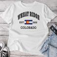 Vintage Wheat Ridge Colorado Co State Flag Women T-shirt Unique Gifts