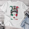 Viva Mexico Messy Bun Cinco De Mayo Mexican Girls Women T-shirt Funny Gifts
