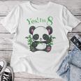 Youth Panda 8Th BirthdayGirls Birthday Outfit Age 8 Women T-shirt Funny Gifts