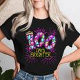 100 Days Brighter Teacher Girls 100 Days Of School Diamond Women T-shirt Gifts for Her