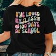 100 Days Loved My Class Retro Teacher 100Th Day Of School Women T-shirt Gifts for Her