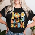 100 Days Of School Groovy 100Th Day Of School Teacher Women T-shirt Gifts for Her
