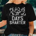 100 Days Of School Smarter Dalmatian Teacher Student Women T-shirt Gifts for Her