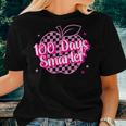 100 Days Smarter Pink Teacher Girls 100 Days Of School Women T-shirt Gifts for Her