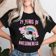 21St Birthday Unicorn21 Year Old Girl Niece Women T-shirt Gifts for Her