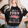 35 Year Old Made In 1989 Floral 35Th Birthday Women Women T-shirt Gifts for Her