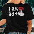 I Am 39 1 Middle Finger & Lips 40Th Birthday Girls Women T-shirt Gifts for Her