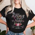 44 Años Cumpleaños Regalo Hecho En 1980 Hecha En 1980 Camiseta de mujer Regalos para ella