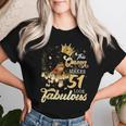 51St Birthday Queen 51 Years Old Black Girl Afro Woman Women T-shirt Gifts for Her