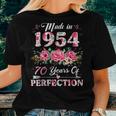 70 Year Old Made In 1954 Floral 70Th Birthday Women Women T-shirt Gifts for Her