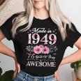 75 Year Old Made In 1949 Floral 75Th Birthday Women Women T-shirt Gifts for Her