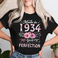 90 Year Old Made In 1934 Floral 90Th Birthday Women Women T-shirt Gifts for Her