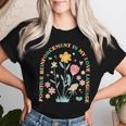 Aba Therapist Love Language Behavior Analyst Rbt Floral Women T-shirt Gifts for Her