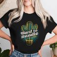 Adorable Vintage Hard To Handle Retro Cactus Women T-shirt Gifts for Her