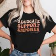 Advocate Support Empower Groovy Social Worker Graduation Women T-shirt Gifts for Her
