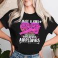 Airplane Lover Vintage Just A Girl Who Loves Airplanes Women T-shirt Gifts for Her