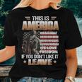 This Is America We Eat Meat We Drink Beer On Back Women T-shirt Gifts for Her