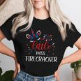 American Little Miss Firecracker 4Th July Usa Toddler Girl Women T-shirt Gifts for Her