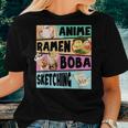 Anime Ramen Boba Sketching Kawaii Anime Girls Ns Women T-shirt Gifts for Her