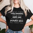 Apple Cider Cozy Sweaters Hayrides Fall Sweet Fall Women T-shirt Gifts for Her