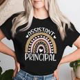 Assistant Principal Back To School First Day Rainbow Leopard Women T-shirt Gifts for Her