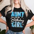 Aunt Of The Birthday Girl Family Snowflakes Winter Party Women T-shirt Gifts for Her