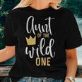 Aunt Of The Wild One 1St Birthday First Thing Matching Titi Women T-shirt Gifts for Her