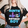 Auntie Of The Birthday Boy Llama Family Party Decorations Women T-shirt Gifts for Her