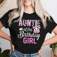 Auntie Of The Birthday Girl Farm Cow 1 St Birthday Girl Women T-shirt Gifts for Her