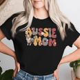Australian Shepherd Blue Merle Groovy Aussie Mom Women T-shirt Gifts for Her