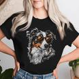 Australian Shepherd Sonnenbrille Lustig Hund Mama Papa T-shirt Frauen Geschenke für Sie